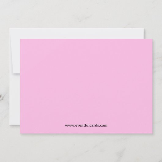 女の子のためのボーリングをするパーティーの誕生日の招待状 招待状 (裏面)