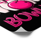 女の子のためのボーリングギフトボーリングゲームボウリングをする人、 クリケットの投手 ポスター (角)