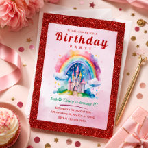 女の子のためのマジカルレインボーキャッスル誕生日パーティー
