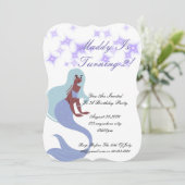 女の子のためのマーメイドパーティの招待状 セーブザデート (スタンド正面)