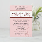 女の子のためのモダンな聖餐の招待状 招待状 (スタンド正面)