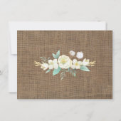 女の子のためのモモおよびアイボリーの洗礼のサンキューカード サンキューカード (裏面)