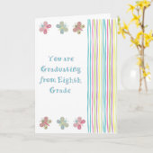 女の子のための中学2年生の卒業カード カード (黄色い花)