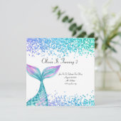 女の子のための人魚の誕生日の招待 セーブザデート (スタンド正面)