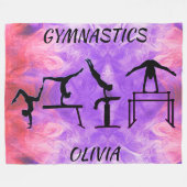 女の子のための体操イベントフリースブランケット フリースブランケット (正面(横))