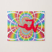 女の子のための体操カラフルパズル。 ジグソーパズル (横)