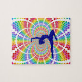 女の子のための体操カラフルパズル。 ジグソーパズル (横)