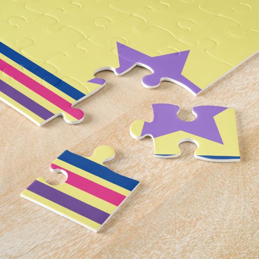 女の子のための体操パーソナライズされたパズル。 ジグソーパズル (側面)