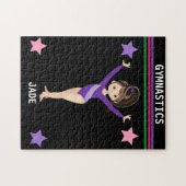 女の子のための体操パーソナライズされたパズル。 ジグソーパズル (横)