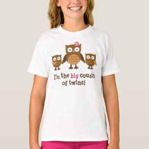 女の子のための双生児のTシャツの大きいいとこ Tシャツ
