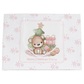 女の子のための可愛いペルソライズクリスマス抱き枕 ラージペーパーバッグ (正面)