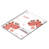 女の子のための可愛い恐竜のジャーナル – おもしろいと激しい！ ノートブック (左側)