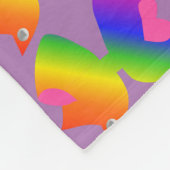 女の子のための大きく明るい虹の弓パーソナライズなギフト フリースブランケット (角)