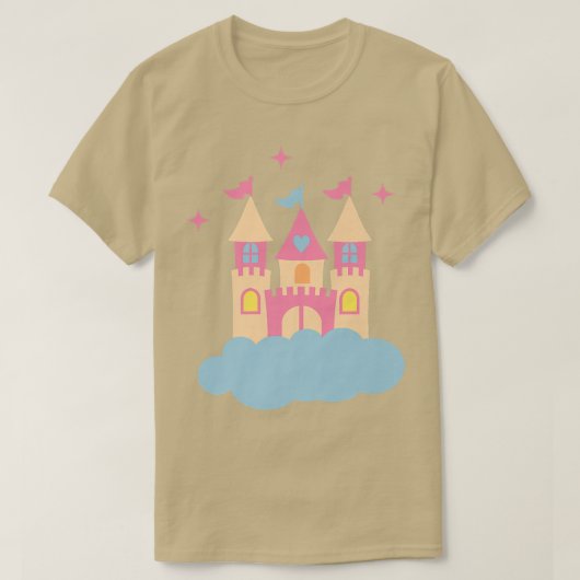 女の子のための妖精の城 Tシャツ (デザイン正面)