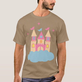 女の子のための妖精の城 Tシャツ