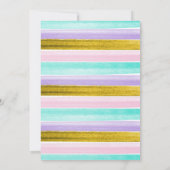 女の子のための子供の10誕生日カード サンキューカード (裏面)