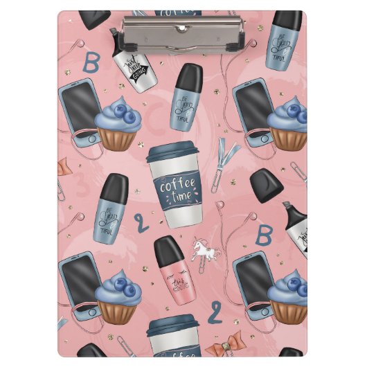 女の子のための学校に戻るクリップボード クリップボード (正面)