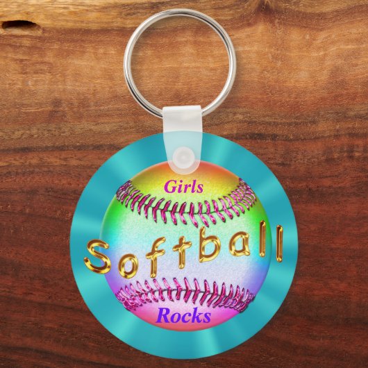 女の子のための安いソフトボールの贈り物,ソフトボール抱き枕 キーホルダー (正面)
