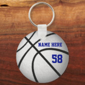 女の子のための安いバスケットボールギフトBLUE COLOR キーホルダー (裏面)