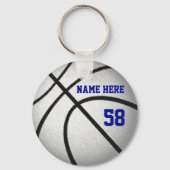 女の子のための安いバスケットボールギフトBLUE COLOR キーホルダー (裏面)