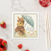 女の子のための小さなウサギの赤ちゃんシャワー スタンダードカクテルナプキン (インサイチュ)