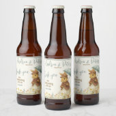 女の子のための小さなウサギの赤ちゃんシャワー ビールラベル (ボトル)
