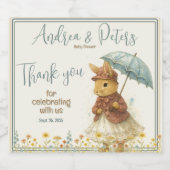 女の子のための小さなウサギの赤ちゃんシャワー ビールラベル (シングルラベル)