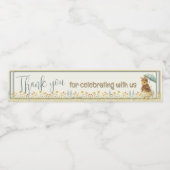 女の子のための小さなウサギの赤ちゃんシャワー ペットボトルラベル (シングルラベル)