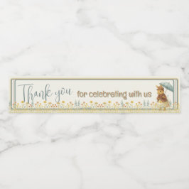 女の子のための小さなウサギの赤ちゃんシャワー ペットボトルラベル