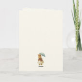 女の子のための小さなウサギの赤ちゃんシャワー 招待状 (裏面)