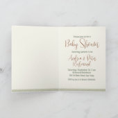 女の子のための小さなウサギの赤ちゃんシャワー 招待状 (内部)