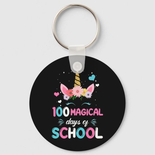 女の子のための幼稚園の100日マジカルダ100 キーホルダー (正面)