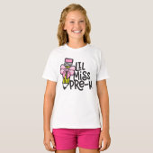 女の子のための幼稚園シャツ Tシャツ (正面フル)