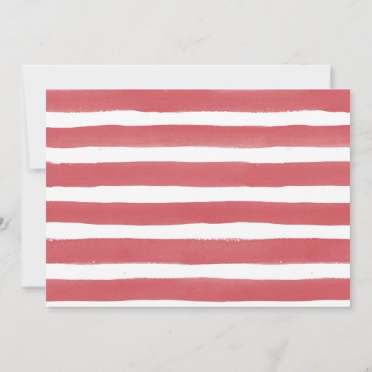 女の子のための星とストライプ共同ベビーシャワー 招待状 (裏面)