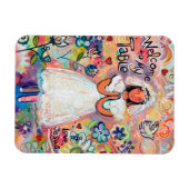 女の子のための最初のコミュニオンマグネット マグネット (横)