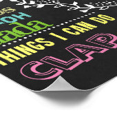 女の子のための最初の誕生日の黒板(#1) ポスター (角)