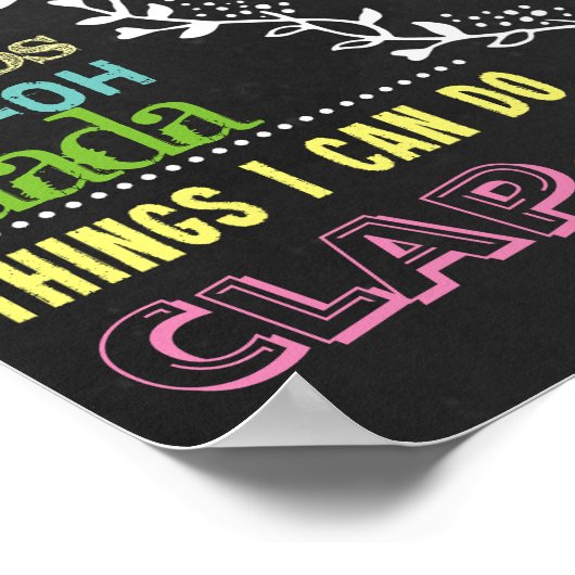 女の子のための最初の誕生日の黒板(#1) ポスター (角)