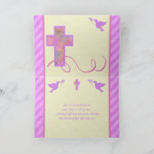 女の子のための最初聖餐のサンキューカード サンキューカード (内部)