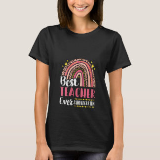 女の子のための最高の先生 幼稚園 レインボー 裏 Tシャツ
