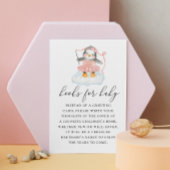 女の子のための本を持って来なさい。かわいいペンギン動物 エンクロージャーカード