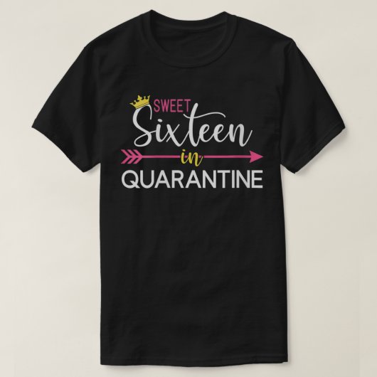 女の子のための検疫の女性の甘い16thバー tシャツ (デザイン正面)