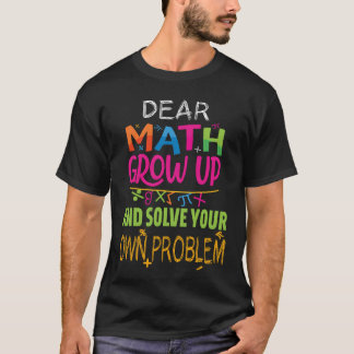 女の子のための楽しい数学の名言 少年少女 男性 女性 リトロ Tシャツ