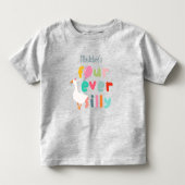 女の子のための永遠のシリー・ファーム・ガチョウ 4歳の誕生日 トドラーTシャツ (正面)
