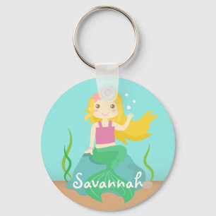女の子のための海のキュートな人魚 キーホルダー
