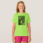 女の子のための猫Tシャツ Tシャツ (正面フル)