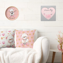 女の子のための甘いテディベア&ピンホイールベビー用ビブ クッション