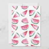 女の子のための甘い1夏パーティーカード 招待状 (裏面)