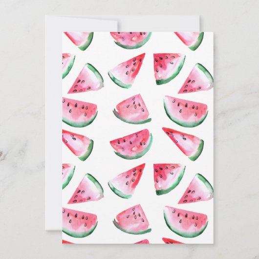 女の子のための甘い1夏パーティーカード 招待状 (裏面)