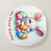 女の子のための私の最初の復活祭 | ラウンドクッション (正面)