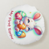 女の子のための私の最初の復活祭 | ラウンドクッション (裏面)